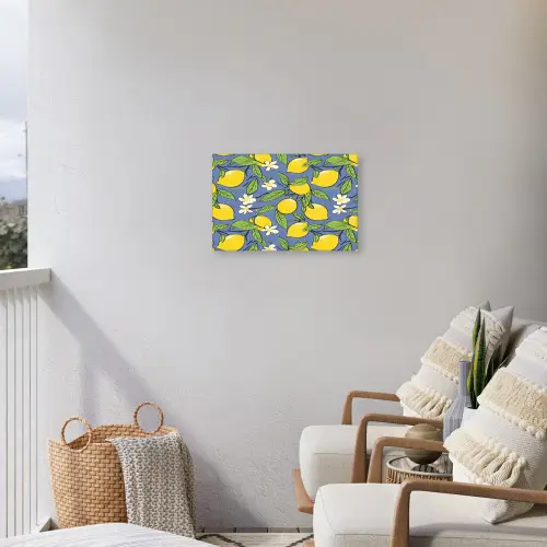 Patroon - Citroen - Illustratie Tuinposter op houten frame 2 cm dik klein 845 -sfeer1