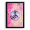 Discobal - Pink - Verf fotolijst zwart zonder passe partout klein -3d