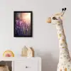 Lavendelbloemen - Paars - Zonlicht fotolijst zwart zonder passe partout klein -usfeer4_kinderkamer