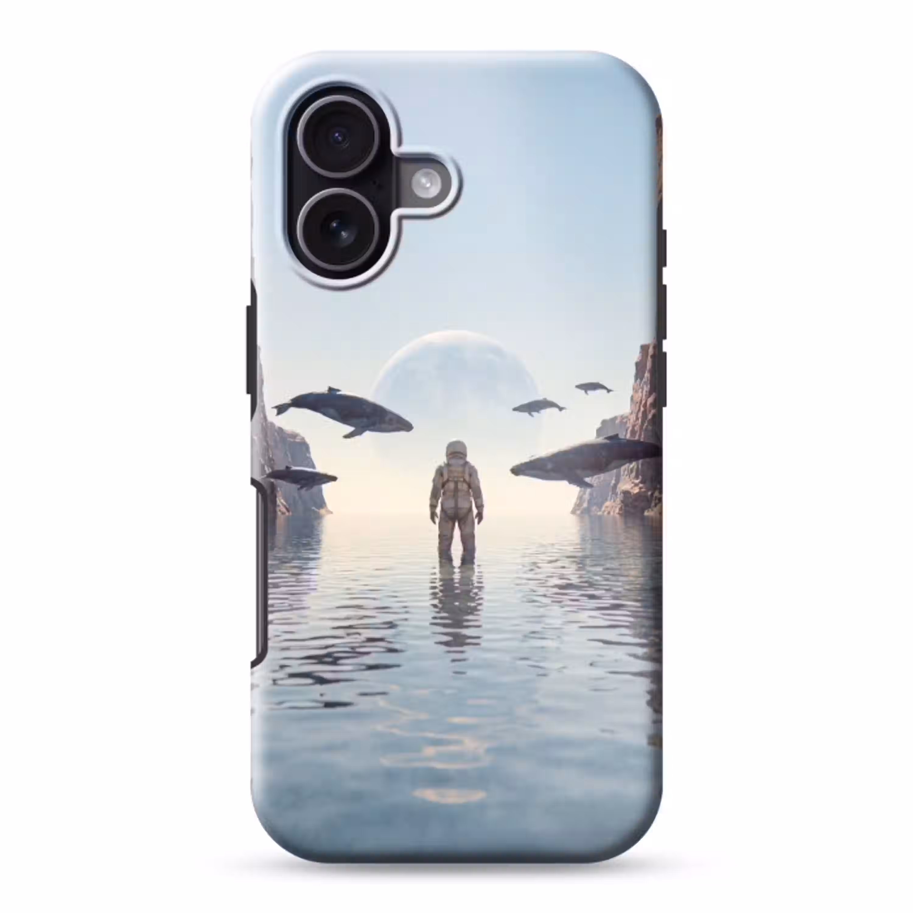 Ruimtevaarder - Walvis - Fantasie Toughcase MagSafe Apple iPhone 17 klein -3d