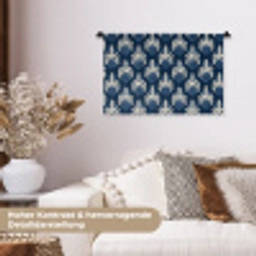 Modern - Patroon - Blauw Wandkleed katoen klein 269 -tsfeer1_DE