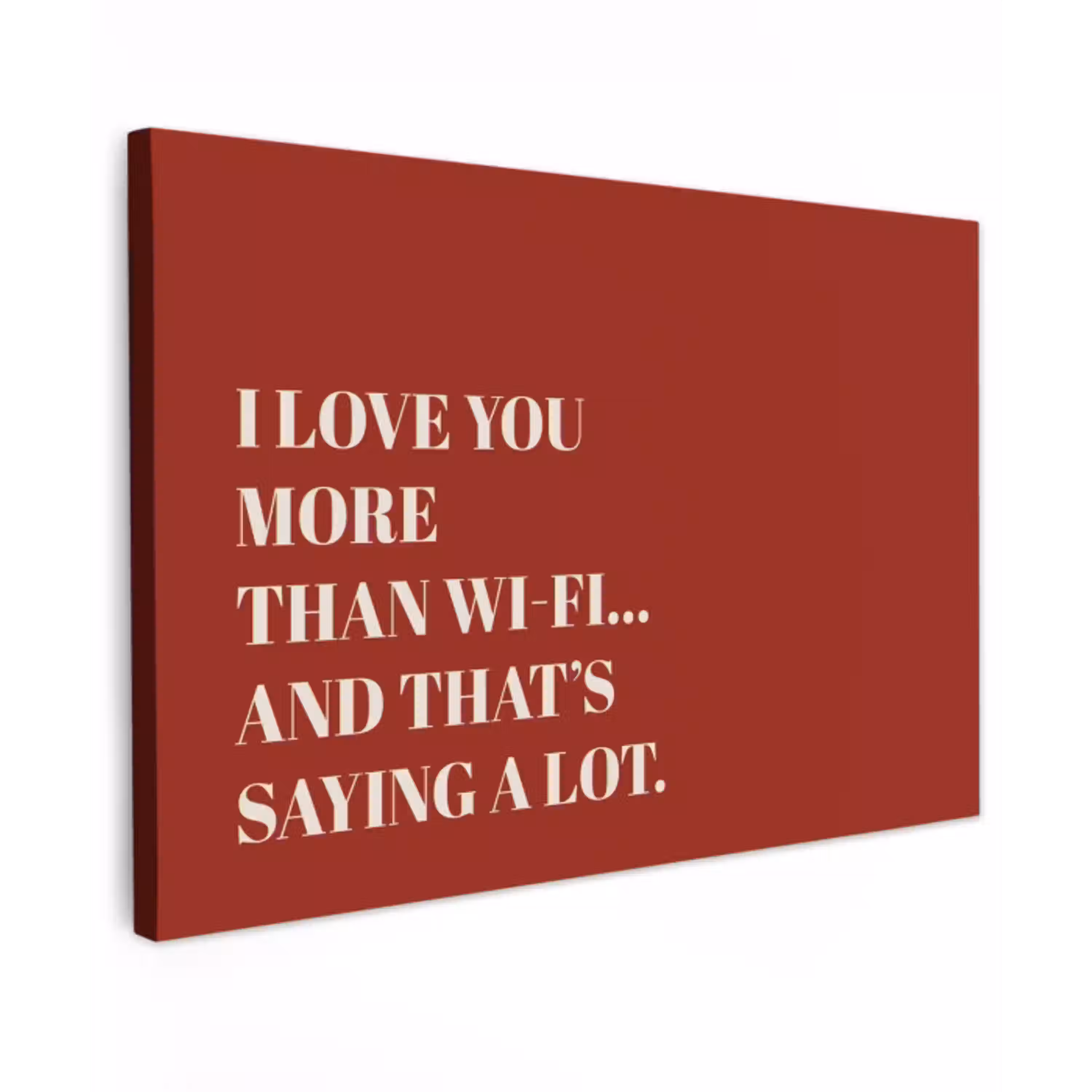 Rood - Quote - Liefde Tuinposter op houten frame 2 cm dik klein -3d