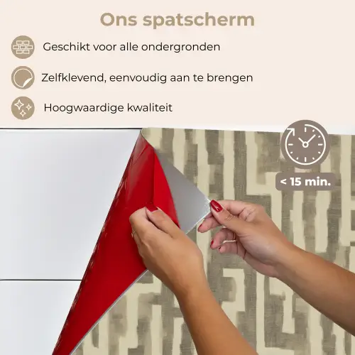 Abstract - Geometrisch - Groen keuken achterwand spatscherm klein 900 -spatscherm_NL