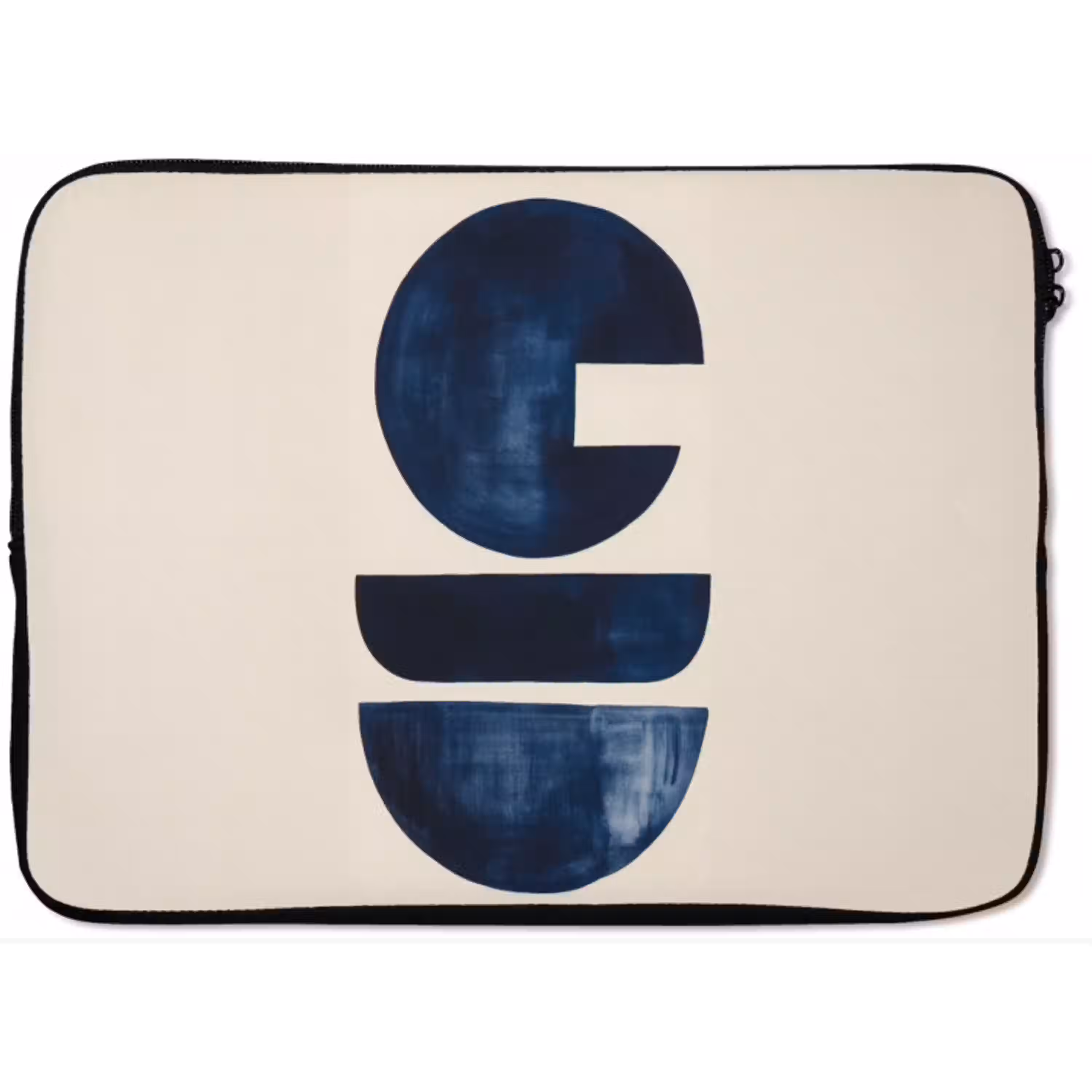 Vormen - Blauw - Abstract laptophoes neopreen klein -zkaufland3dotto