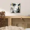Portret - Vrouw - Penseelstreken - Goud plexiglas 5mm klein -sfeer4