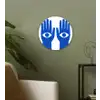 Handen - Twee - Ogen - Blauw Wandcirkel plexiglas klein -sfeer3