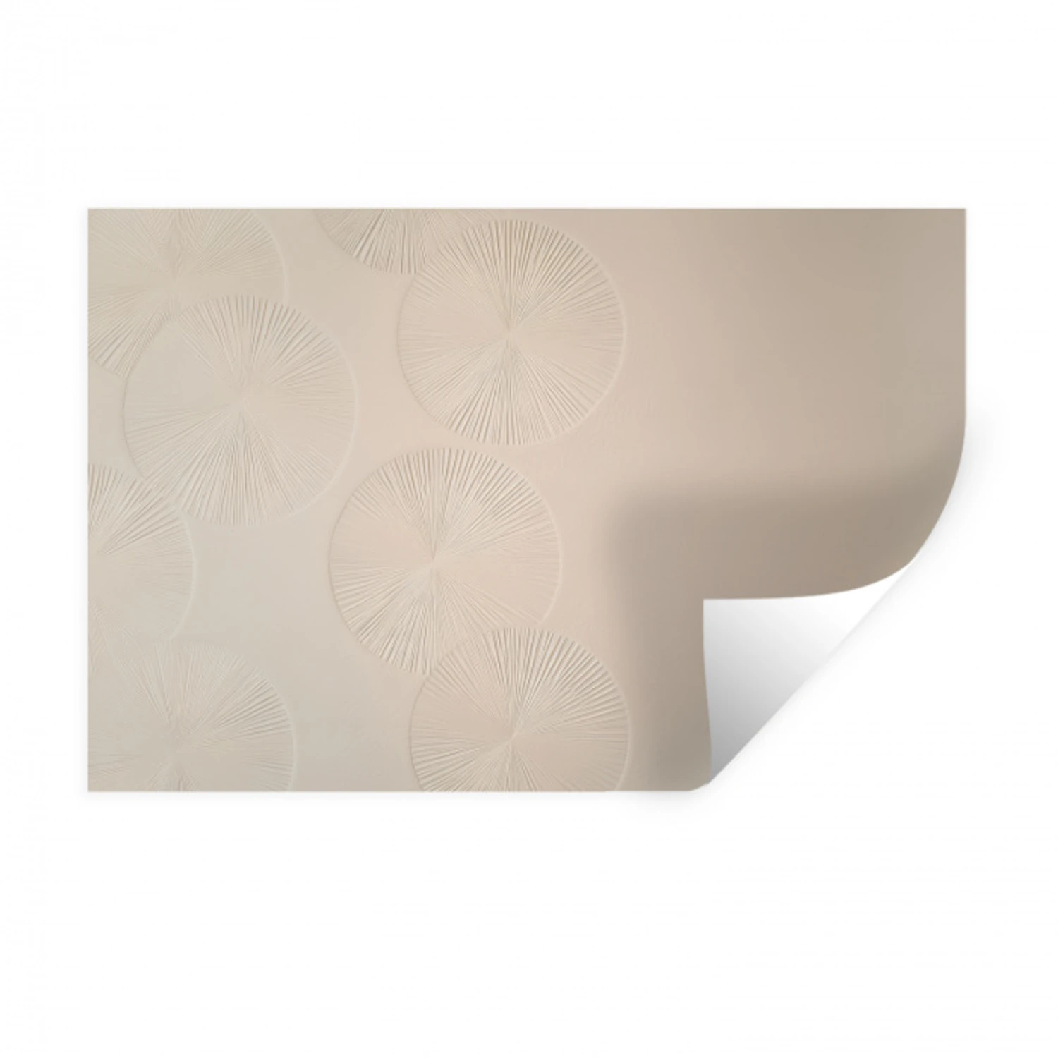 Japandi - Beige - Modern Muursticker klein -3d