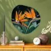 Paradijsvogel - Bloem - Exotisch Wandcirkel Organisch Aluminium middel -sfeer2