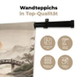 Azië - Landschap - Kleurrijk Wandkleed katoen klein -tsfeer2_DE