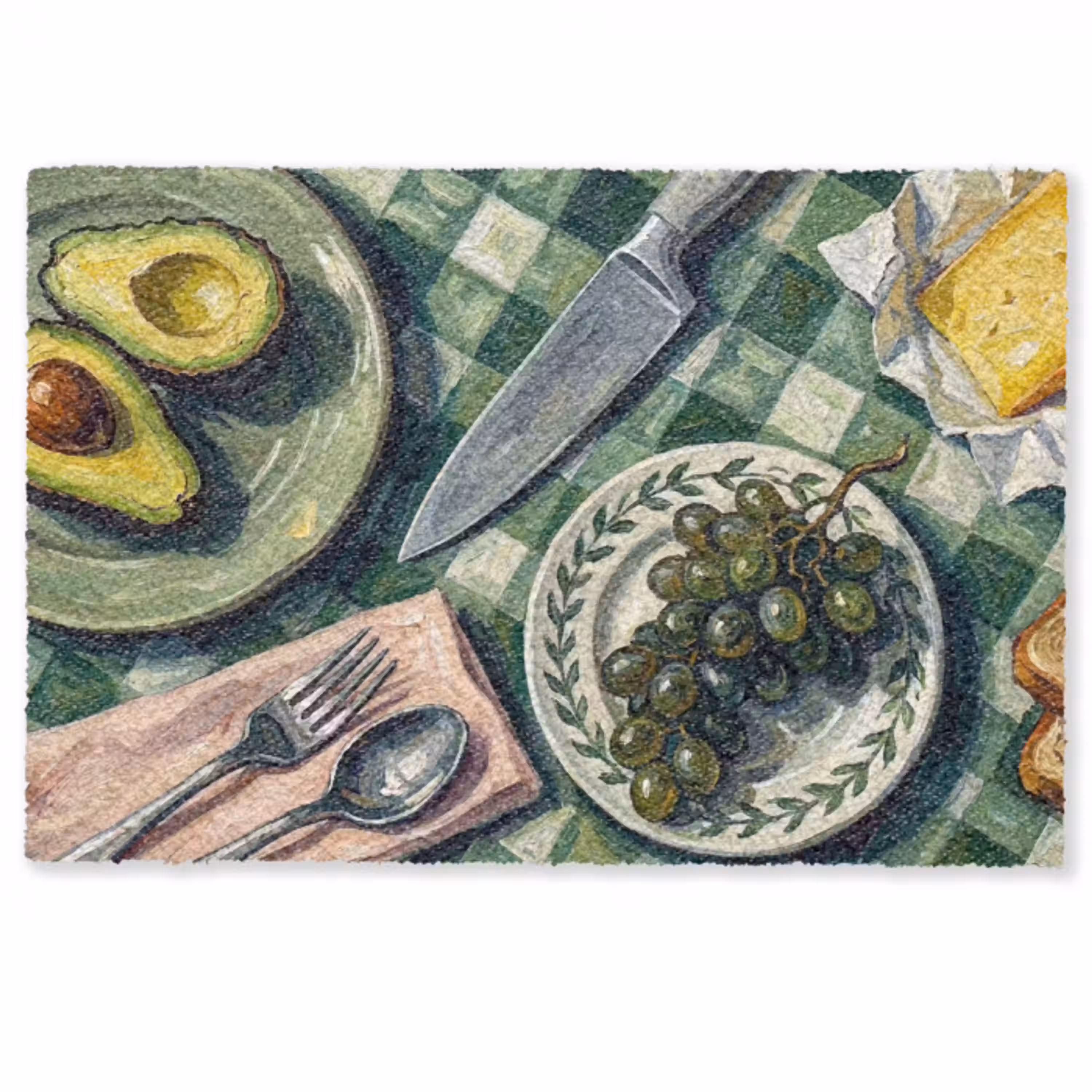Eten - Ontbijt - Tafel - Modern - Groen Deurmat klein -zkaufland3d