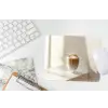 Mok - Latte - Minimalistisch - Schaduw muismat rubber klein -witbureau