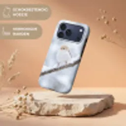 Vogeltje - Sneeuw - Tak - Winter - Zacht Toughcase MagSafe Apple iPhone 17 Pro Max klein -USP_RandenV_NL