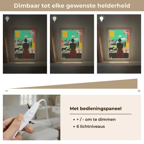 Vrouw - Keuken - Katten - Doorkijk Light Box met kabel (Tafellamp) klein -USP_dimbaarNL