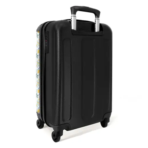 Kreeft en citroen patroon kleurrijk NBS - Handbagage koffer - Volwassenen Unisex middel -achterkant