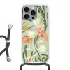 Glazen - Proosten - Bladeren - Groen Hoesje iPhone 16 Pro Max met koord klein -3d