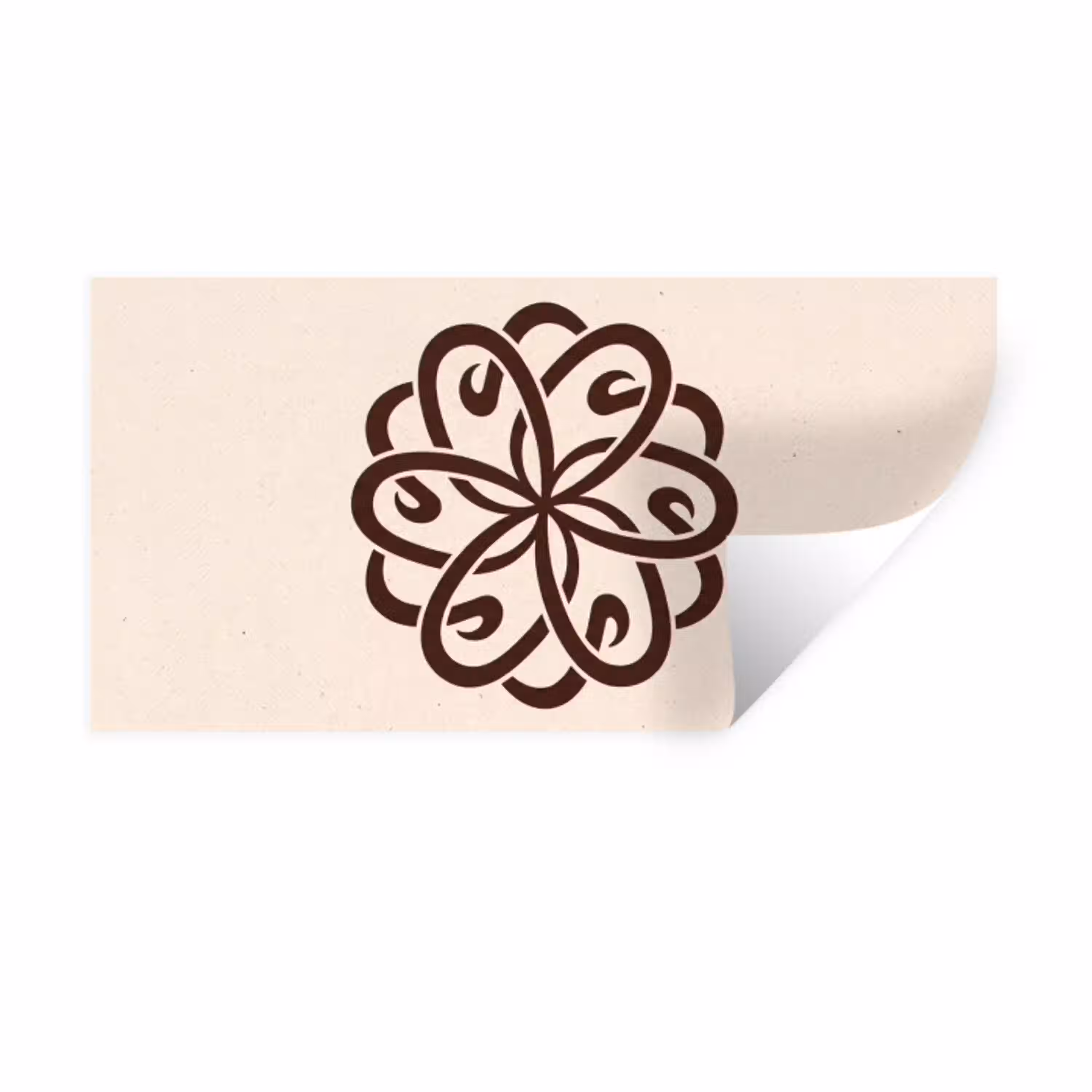 Patroon - Knoop - Abstract - Modern - Bruin Muursticker klein -3d