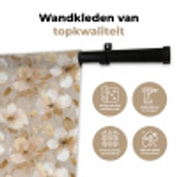 Bloemen - artistiek - Goud Wandkleed katoen klein 269 -sfeer2