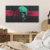 Schedel - Cyberpunk - Neon Rood PET vilt middel -sfeer3