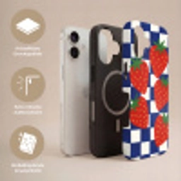 Geblokt - Blauw - Aardbeien Toughcase MagSafe Apple iPhone 17 klein -USP_Lagen_DE