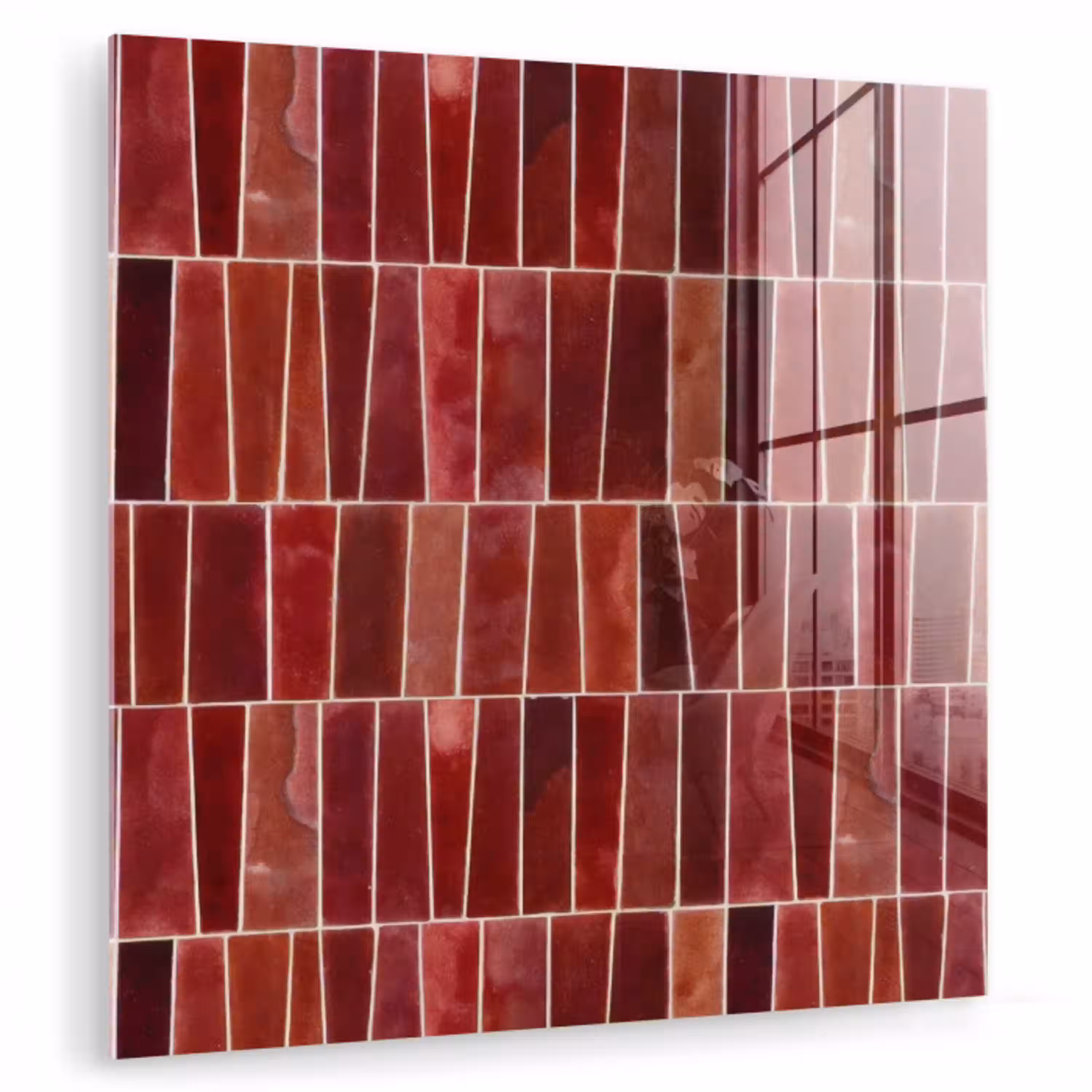 Tegels - Modern - Structuur - Dieprood plexiglas 5mm klein 11 -zzzproduct_nieuw