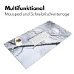 Roodborstje - Tak - Sneeuw - Winter - Levendig Muismat XXL klein -ysfeer4_duits