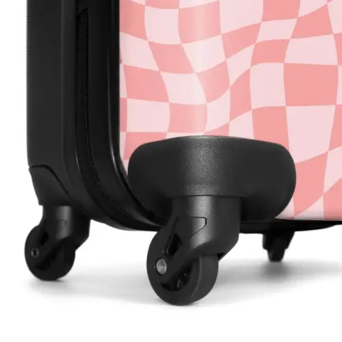Squares - Roze golven NBS - Handbagage koffer - Kinderen Unisex middel -wiel