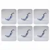 Chilipeper - Keramiek - Blauw onderzetter kurk middel -3d