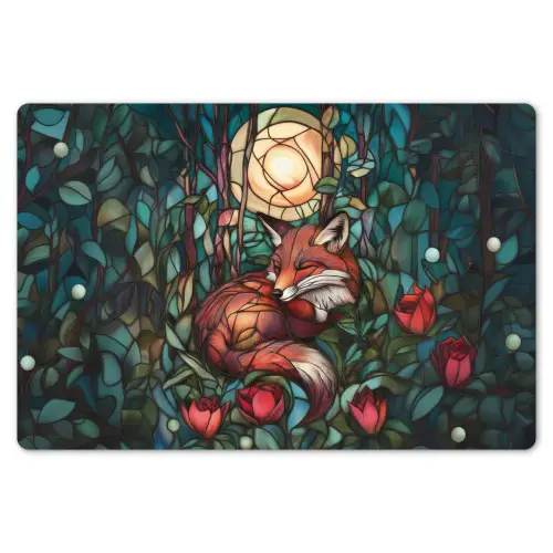 Vos - Mozaïek - Bos - Maan Placemat vinyl groot -zzsfeer1_Kitchenyeah-website