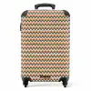 Retro disco wave patroon kleurrijk NBS - Handbagage koffer - Kinderen Unisex middel -productfoto_recht