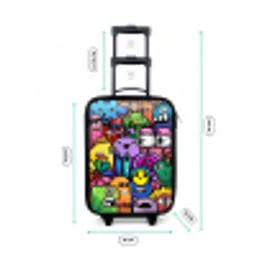 Grappige kleurrijke monsters Kinderkoffer - Zwart klein -productfoto_formaten