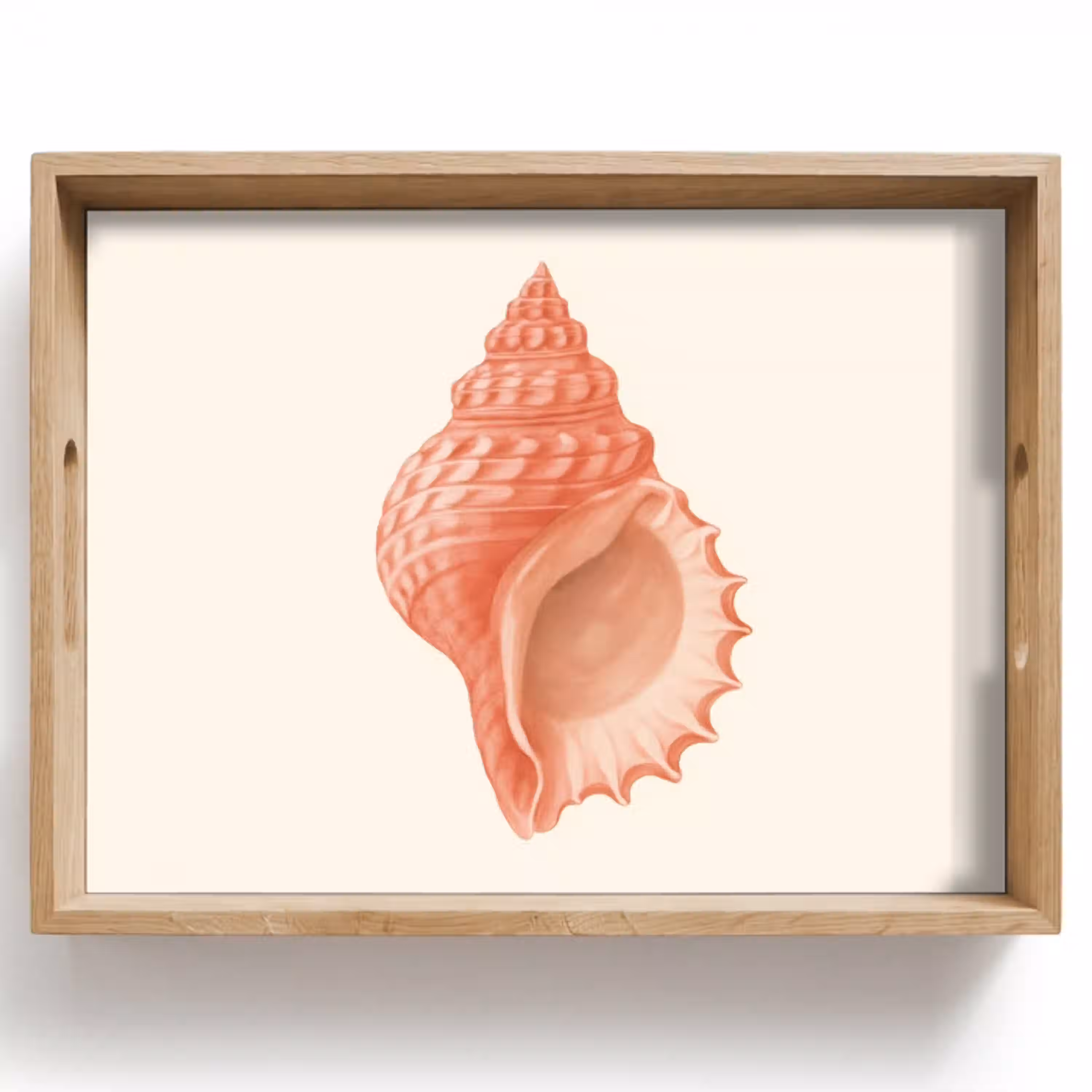 Schelp - Roze - Structuur Dienblad Rechthoek middel -z3d_shopping