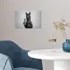 Lama - Flessen - Zwart - Wit poster papier klein -sfeer3
