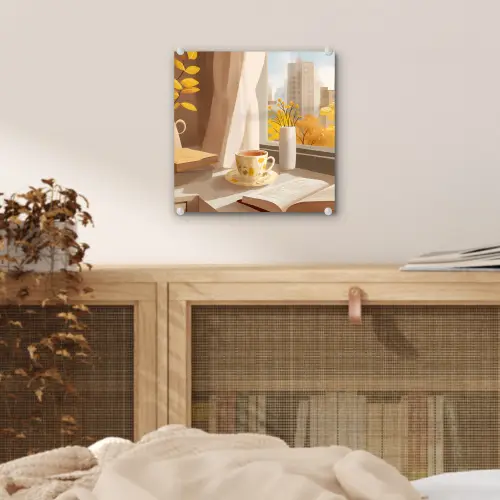 Thee - Boek - Thee - Herfst plexiglas 5mm klein -sfeer4