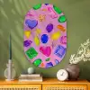 Edelstenen - Vormen - Hartje - Kleurrijk Wandcirkel Ovaal Glas middel -sfeer2