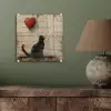 Street art - Kat - Ballon - Graffiti - Banksy plexiglas 5mm klein -sfeer3