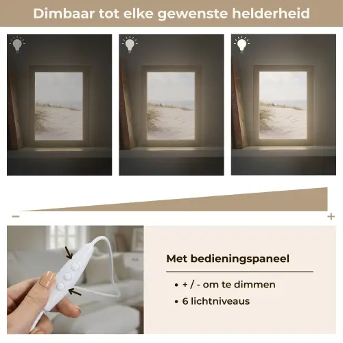 Wolken - Duinlandschap - Zand Light Box met kabel (Tafellamp) klein -USP_dimbaarNL