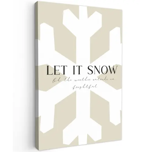 Sneeuw - Japandi - Winter - Decoratie canvas 2cm klein -z3d