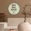 Quote - Strepen - Grill Wandcirkel plexiglas klein -sfeer1