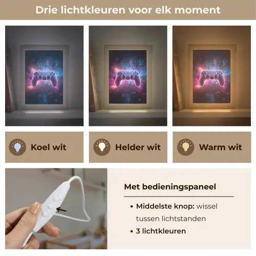 Controller - Neon - Explosie - Abstract Light Box met kabel klein -USP_lichtkleurNL