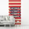 Sardines - Rood en beige strepen fotobehang vinyl groot -woonkamer