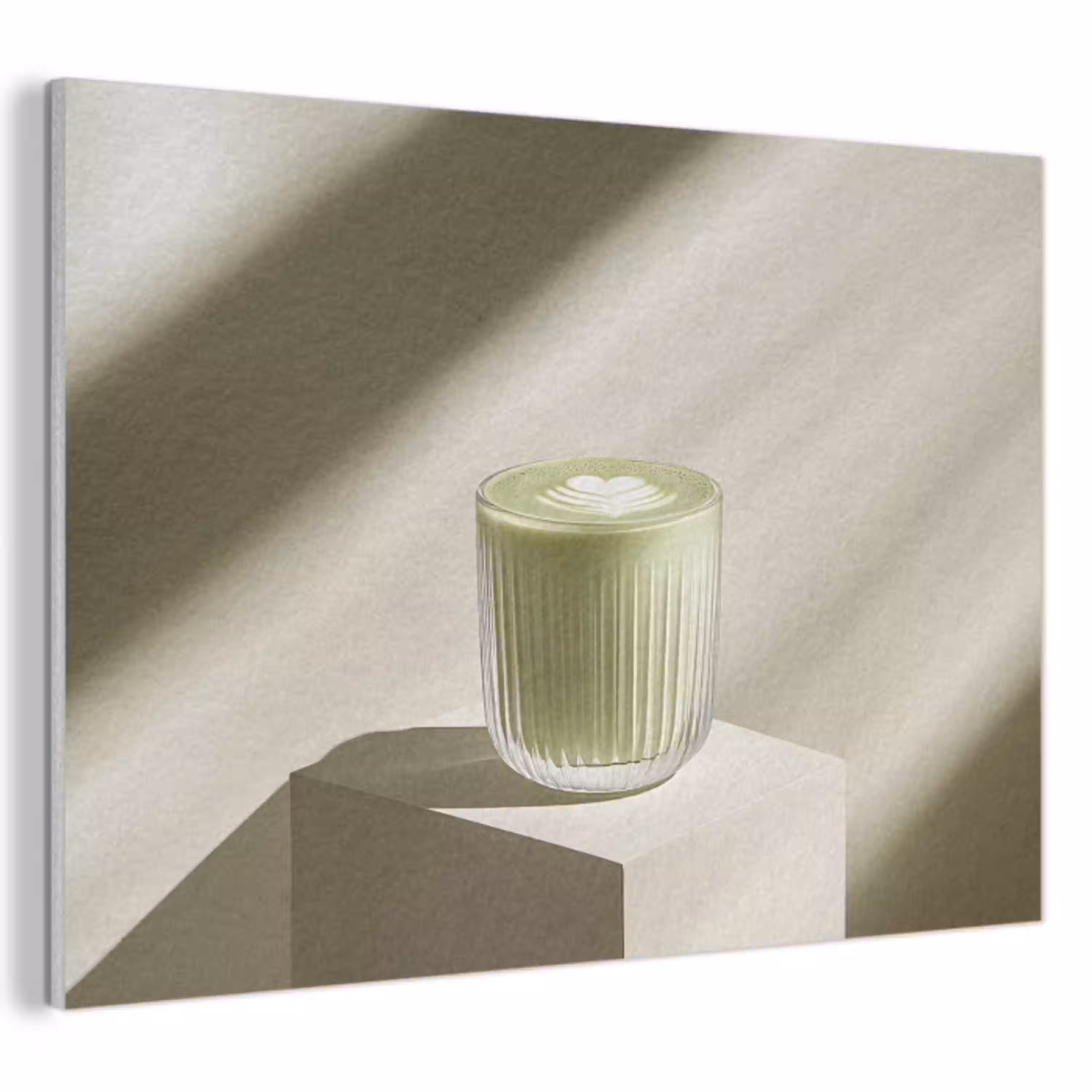 Matcha - Glas - Groen - Minimalistisch PET vilt klein -3d