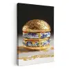 Delftsblauw - Goud - Burger KitchenYeah - Keuken - Canvas klein -3d