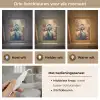 Pauw - Vogel - Bloemen - Planten - Pauwenveren Light Box met kabel (Tafellamp) klein -USP_lichtkleurNL