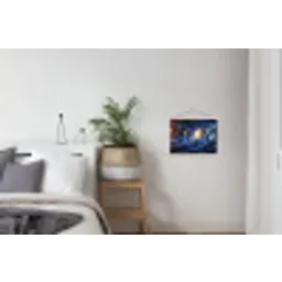 Ruimte - Zonnestelsel - Blauw textielposter latten blank klein -woonkamer