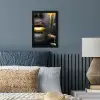 Vrouw - Zwart - Goud - Gezicht - Lippen fotolijst zwart zonder passe partout klein -sfeer3