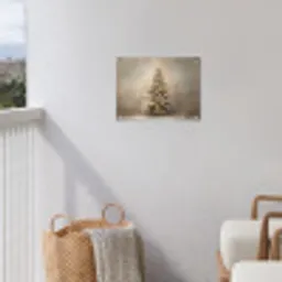 Kerst - kerstboom - Sneeuw - Art tuinposter los doek klein -sfeer8