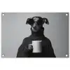 Coltrui - Hond - Bril - Mok tuinposter los doek klein -3d