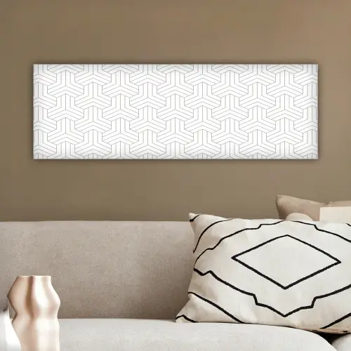 Patronen - Abstract - Zwart - Wit - Geometrie canvas 2cm klein 828 -sfeer3