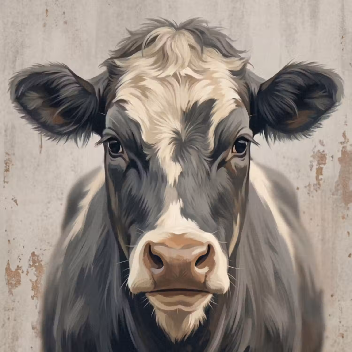 Behang - Koe - Portret - Dieren - Modern