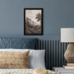Zee - Villa - Beige fotolijst zwart zonder passe partout klein -sfeer3